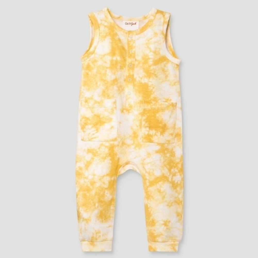𝅺Newborn Baby Tie-Dye Henley Romper - Cat & Jack